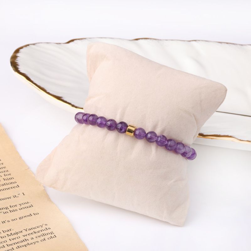 Amethyst Bracelet 18ct Gold Plated amethyst crystals