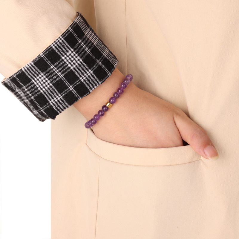 Amethyst Bracelet 18ct Gold Plated bracelets with amethyst