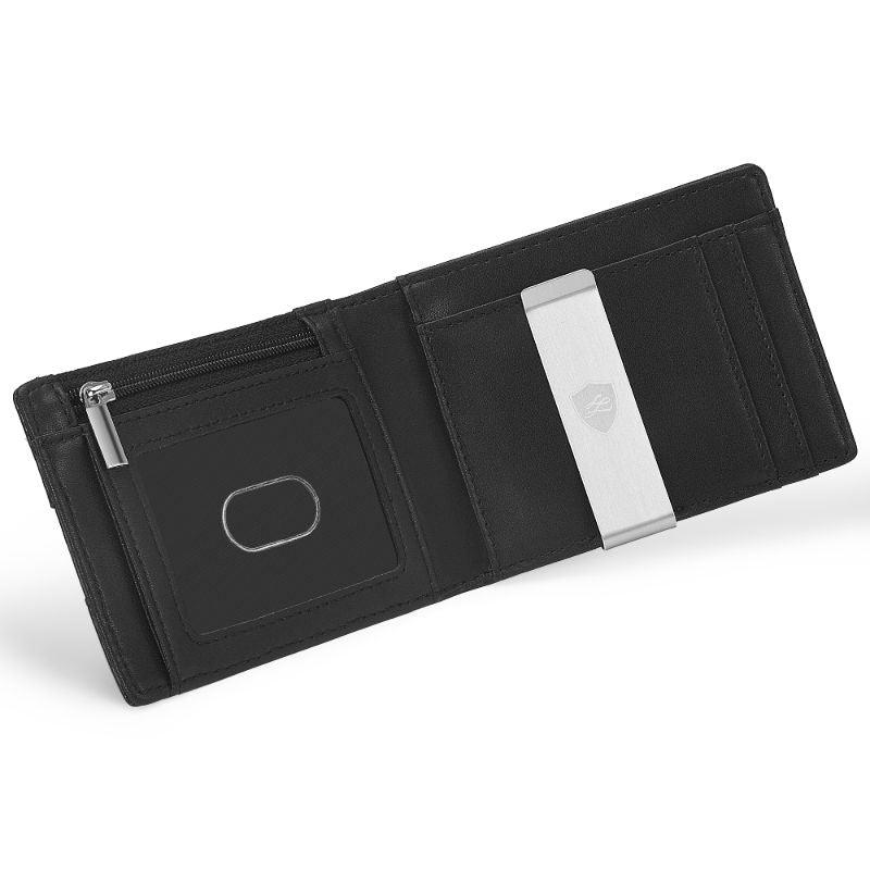 Small Billfold Money Clip Card Holder wallet with money clip