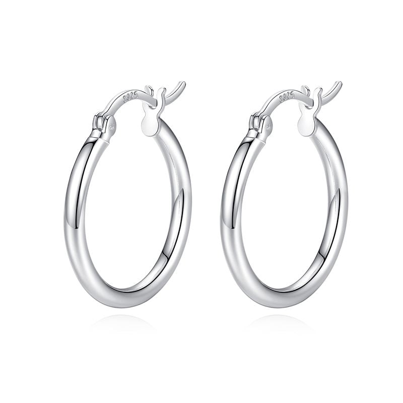 Women's Real Silver Hoop Earrings women's silver hoop earrings