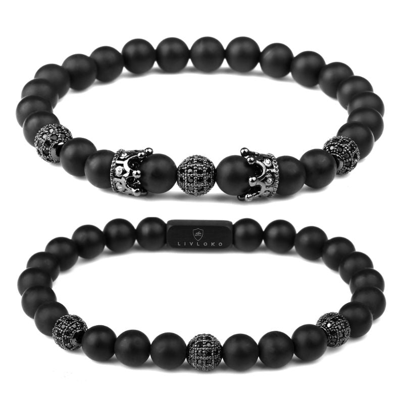 Agate Crown Bracelet Stacking Bracelets agate jewellery