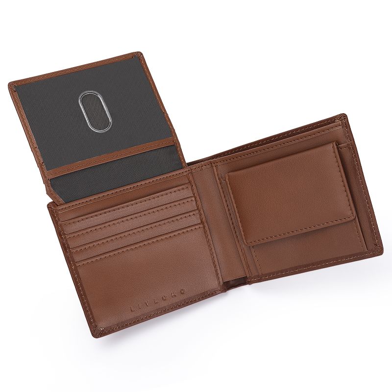 Soft Leather Designer Male Wallet with RFID Shielding mens brown leather wallet
