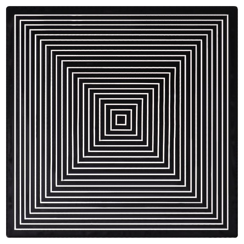 Black and white striped Mulberry silk bandana scarf
