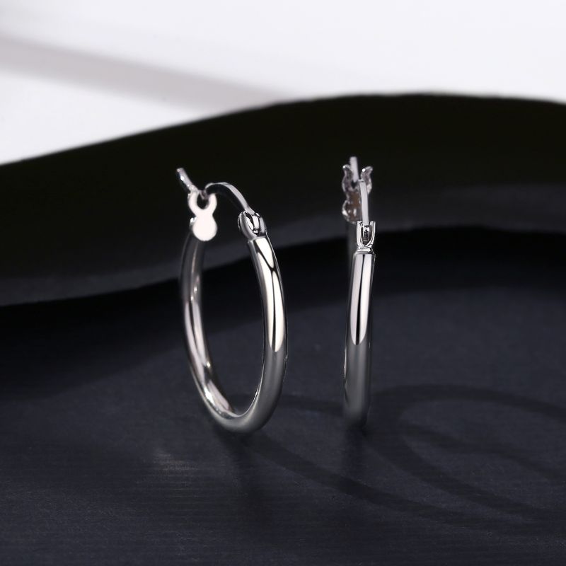 Women's Real Silver Hoop Earrings sterling silver hoop earrings uk