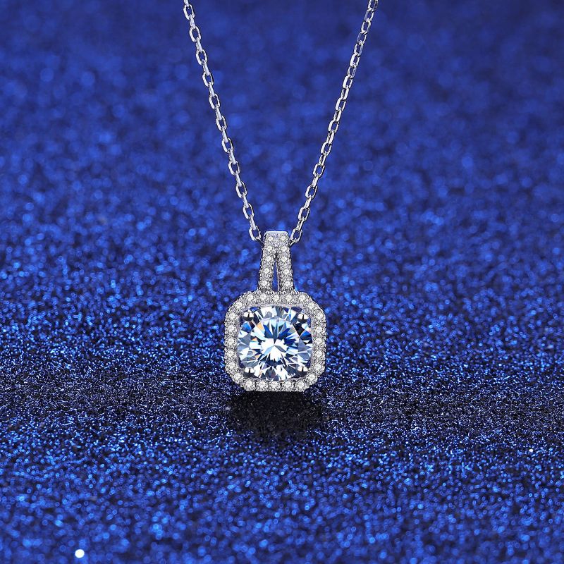 Moissanite Chain and Pendant Necklace moissanite tennis necklace