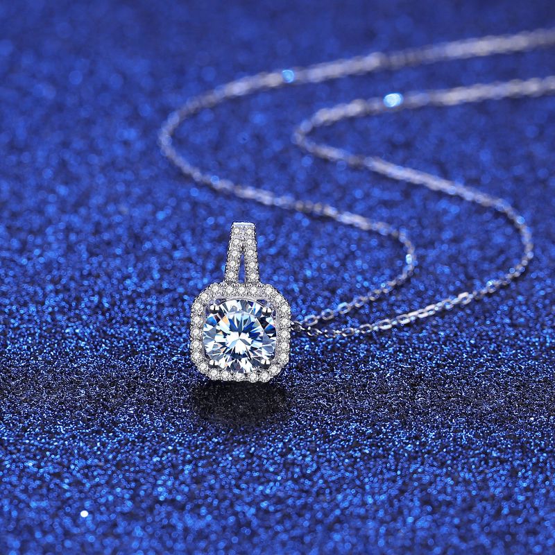 Moissanite Chain and Pendant Necklace moissanite necklace