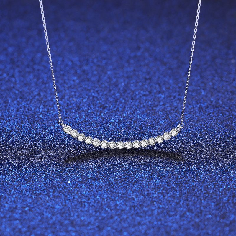 Moissanite Necklace with 925 Silver Chain designer silver necklace
