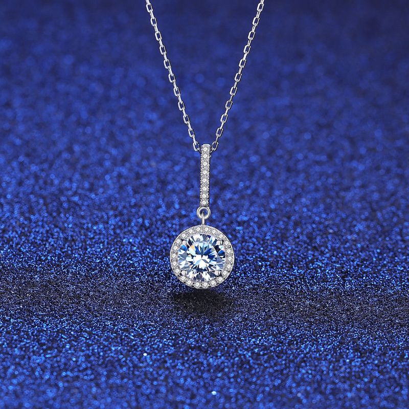 silver cubic zirconia necklace