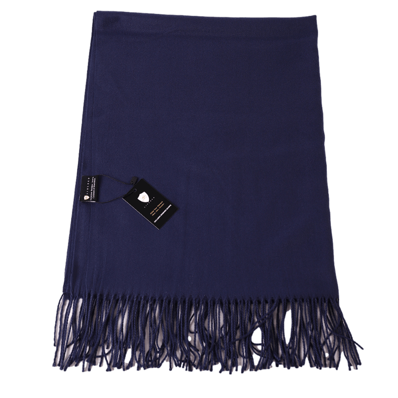 Navy Pashmina Shawl Wrap Scarf navy pashmina