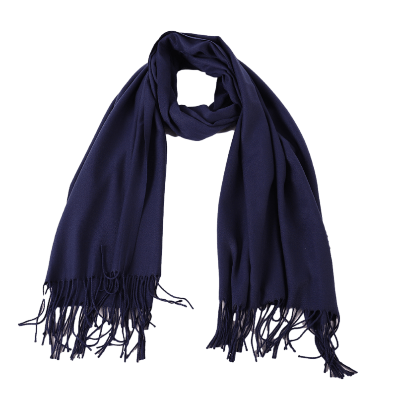 Navy Pashmina Shawl Wrap Scarf pashmina shawl