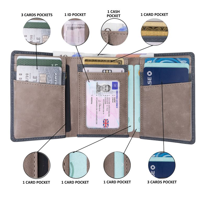 Vegan Trifold Card Holder Wallet credit card holder wallet