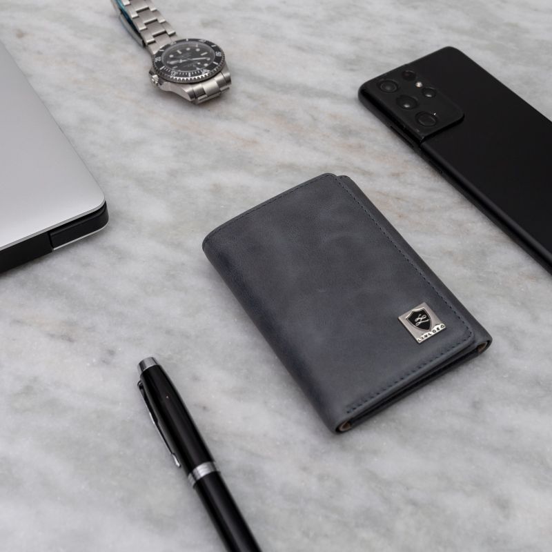 Vegan Trifold Card Holder Wallet rfid mens wallet