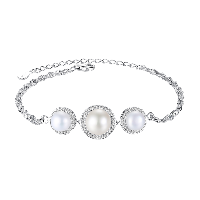 Silver and Fresh Water Pearl Bracelet sterling silver bracelets uk