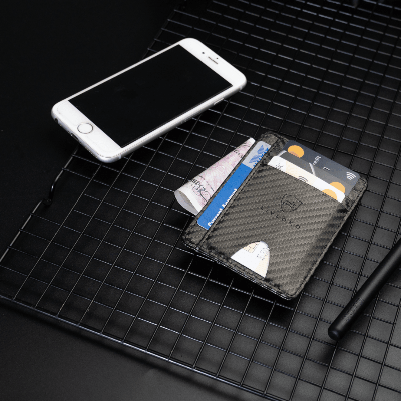 Carbon Fibre RFID Card  Holder Wallet rfid card wallet