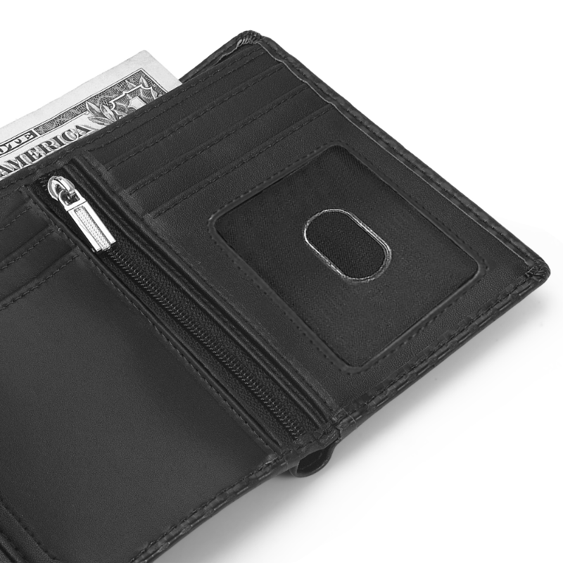 Men's Designer Black Bifold Wallet card wallet