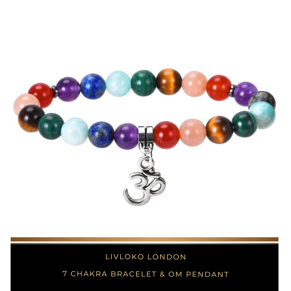 7 Chakra Bracelet & Om Pendant - Livloko London