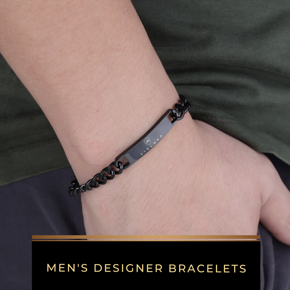 Man wearing designer bracelet