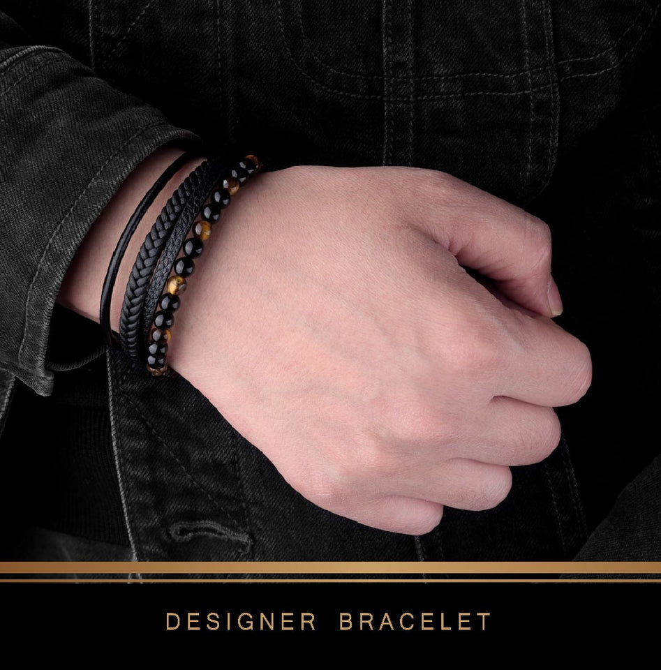 Men's Leather Bracelet - Livloko London