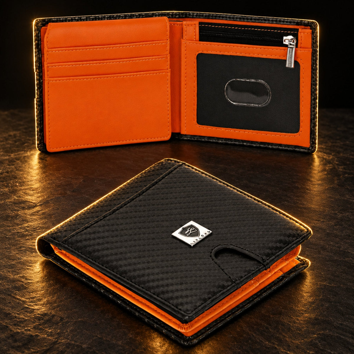 RFID card holder with carbon fibre style finish, an alternative to a metal card holder, by Livloko London