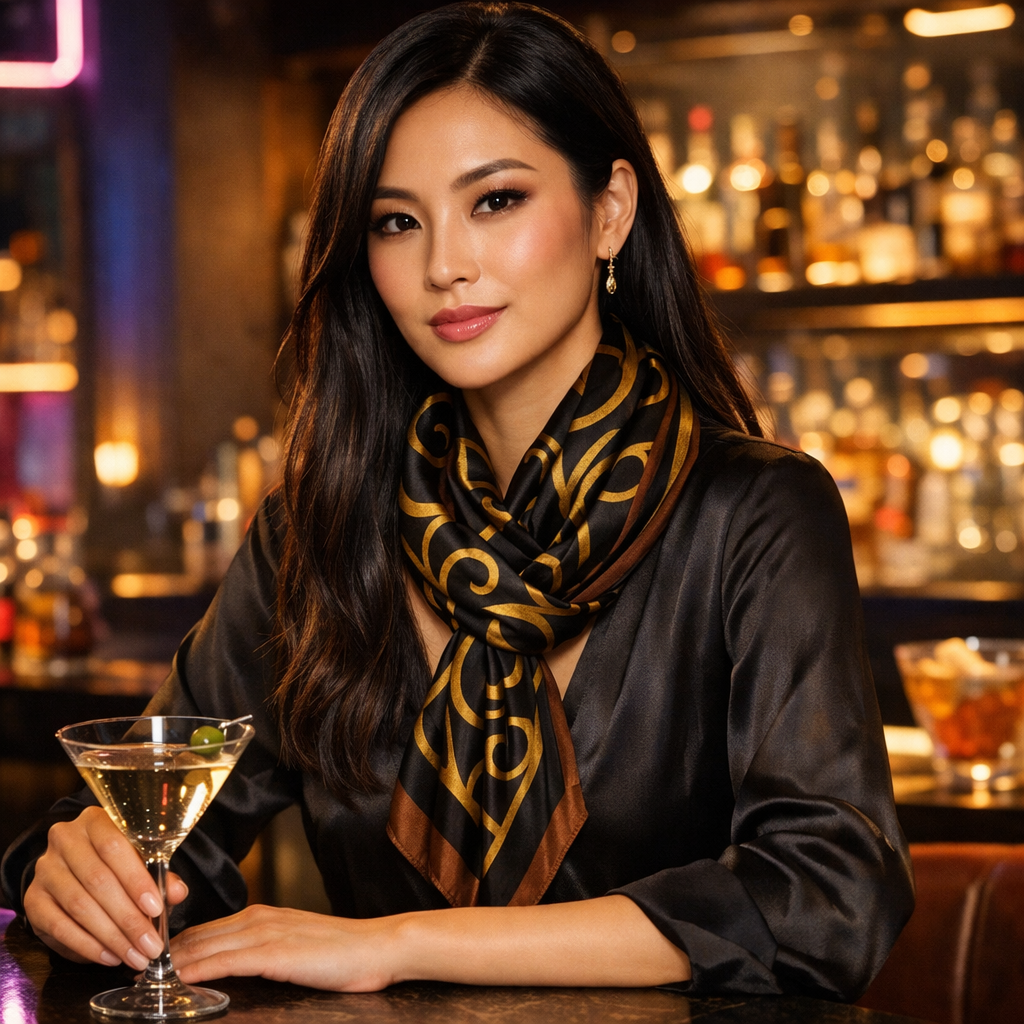 Arabian Paisley Satin Scarf