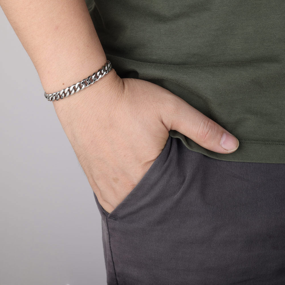 Men's Silver Chain Bracelet