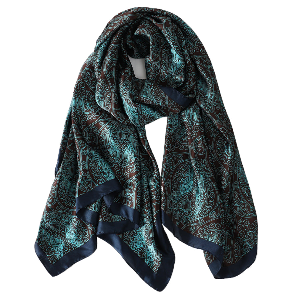 Black and Light Grey Satin Scarf product image