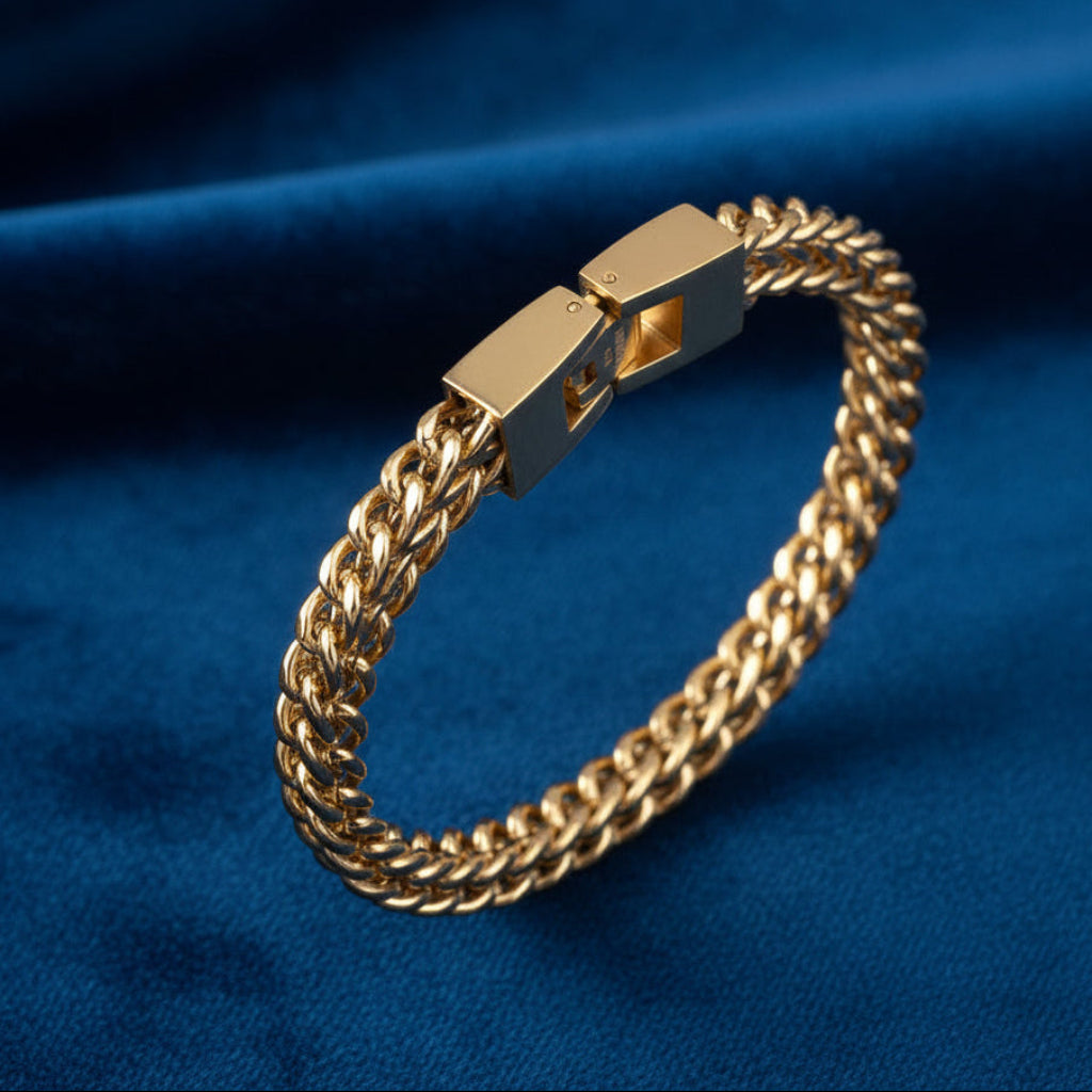Gold Cuban Link Chain Bracelet
