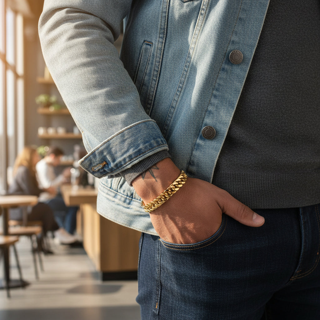 mens gold bracelet