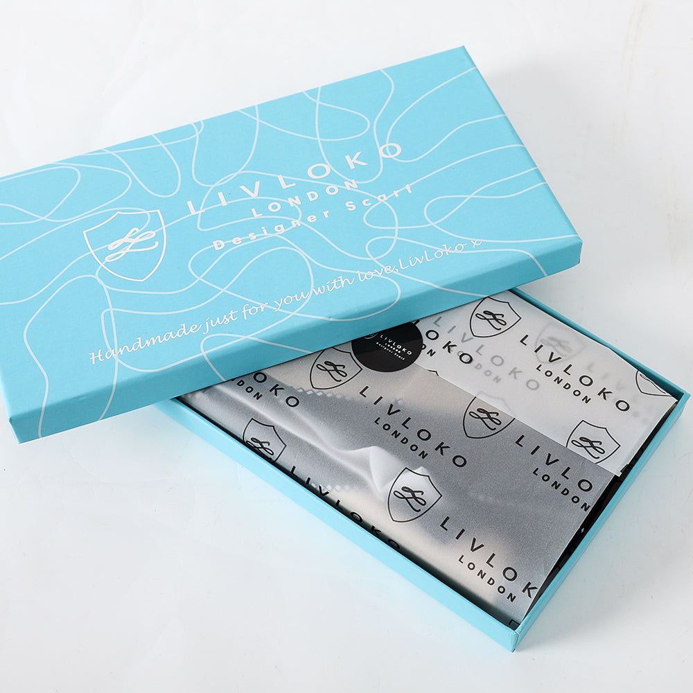 Gold Black and White Scarf