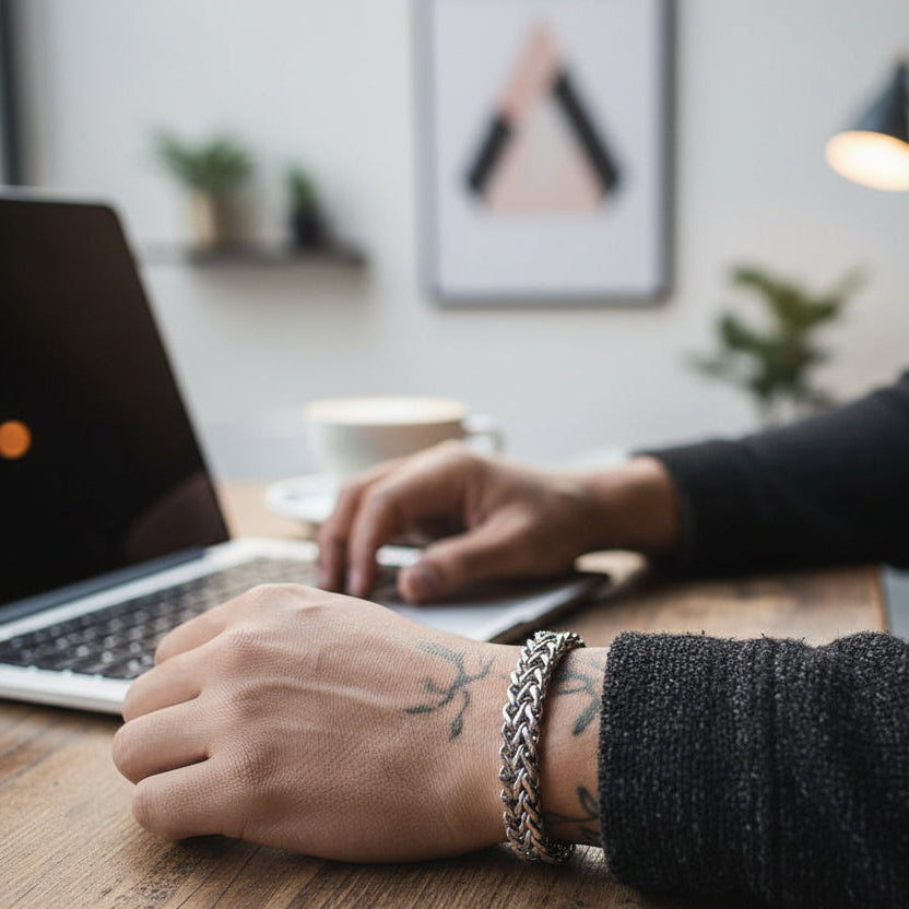 mens silver bracelets