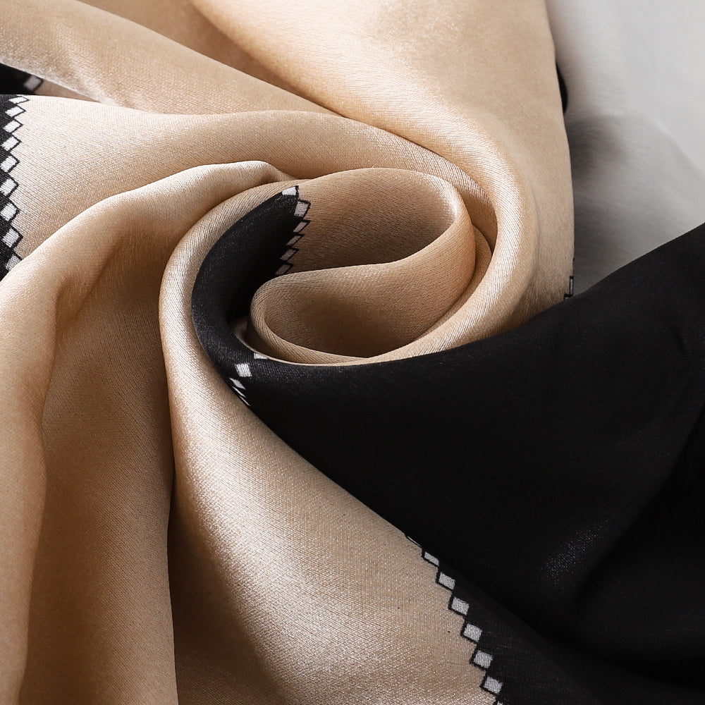 Gold Black and White Scarf