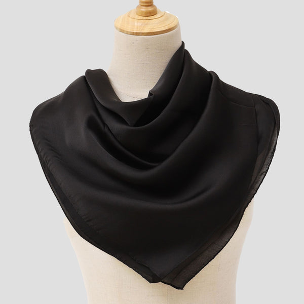 Black Satin Scarf