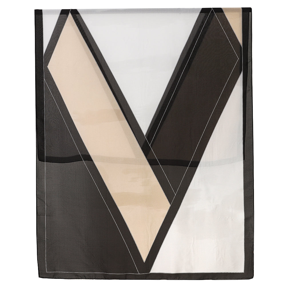 Gold Black and White Scarf