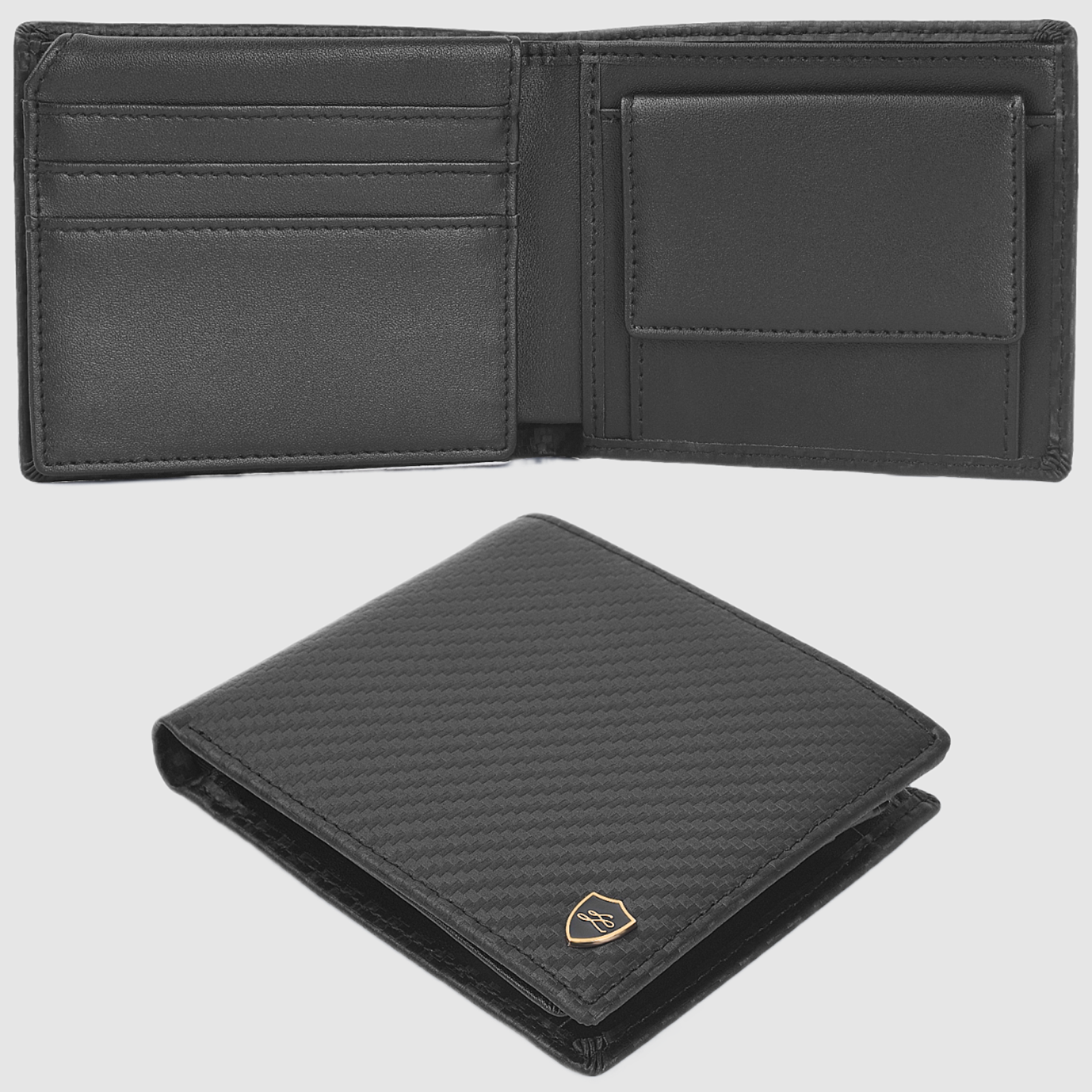 mens black leather wallet