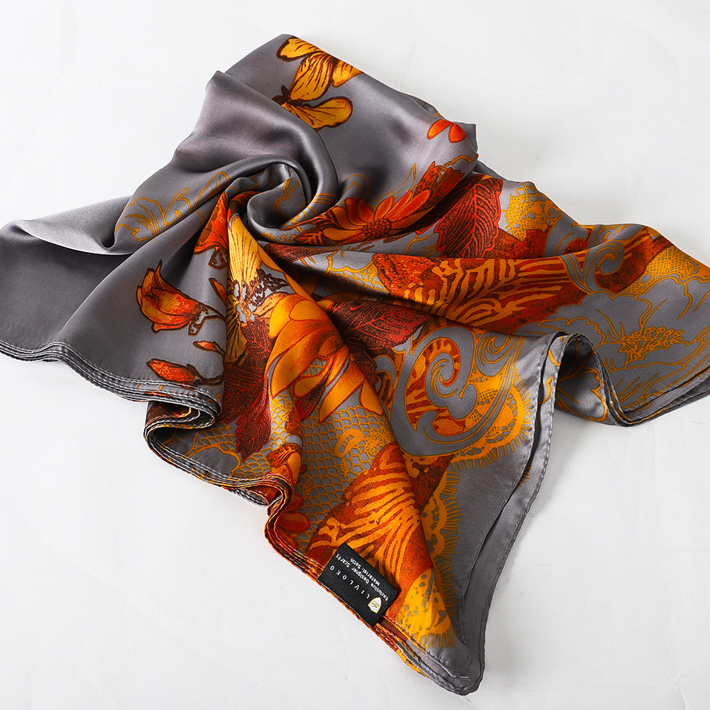 Green Butterfly Design Scarf