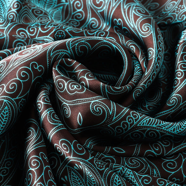 Black and Light Grey Satin Scarf