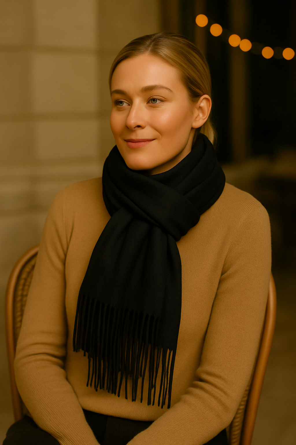 Classic Black Pashmina Shawl