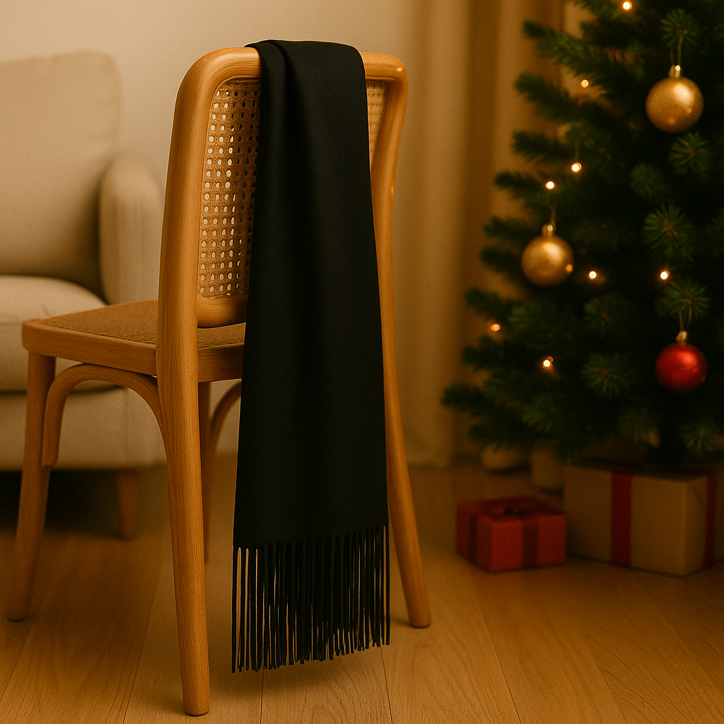 Classic Black Pashmina Shawl