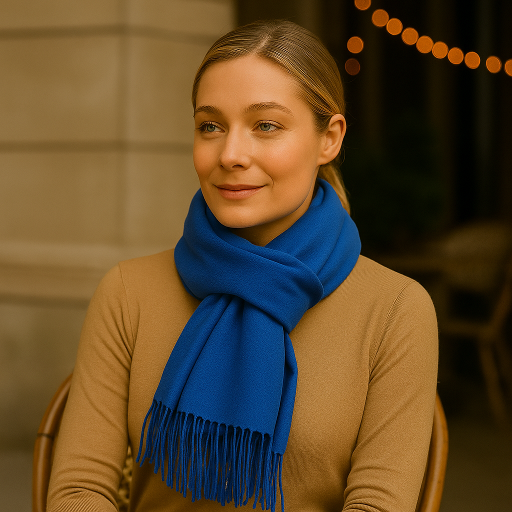 Blue Pashmina Shawl Wrap