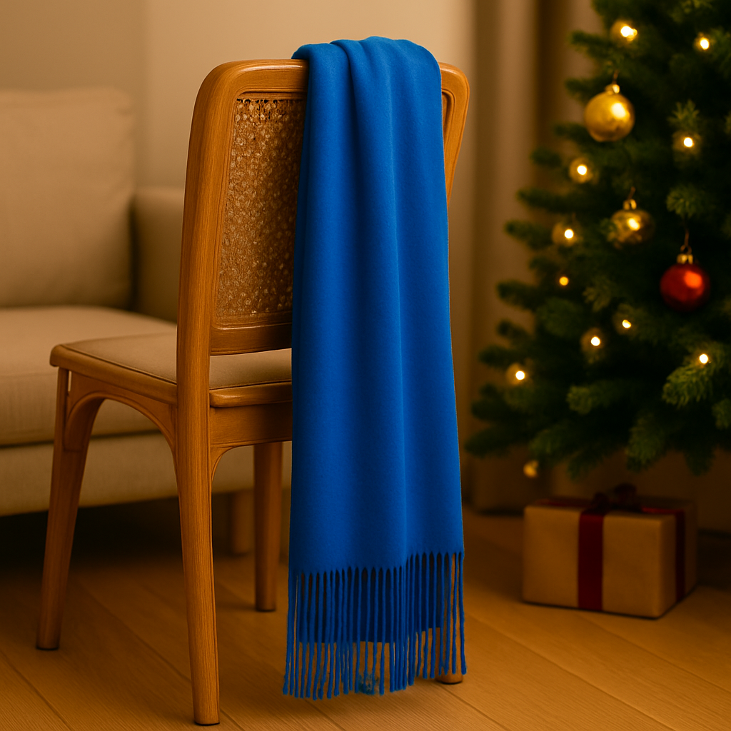 Blue Pashmina Shawl Wrap