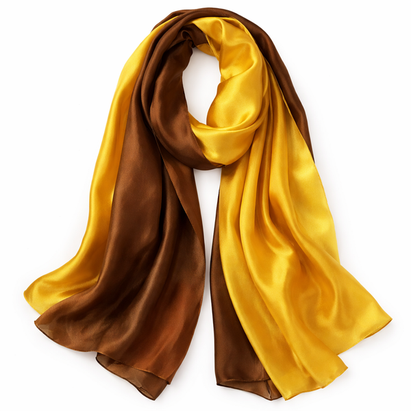 Yellow and Brown Neck Scarf