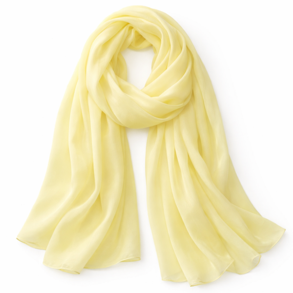 Satin Sunshine Yellow Scarf