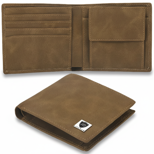 Men's Brown Soft Leather Vegan Wallet