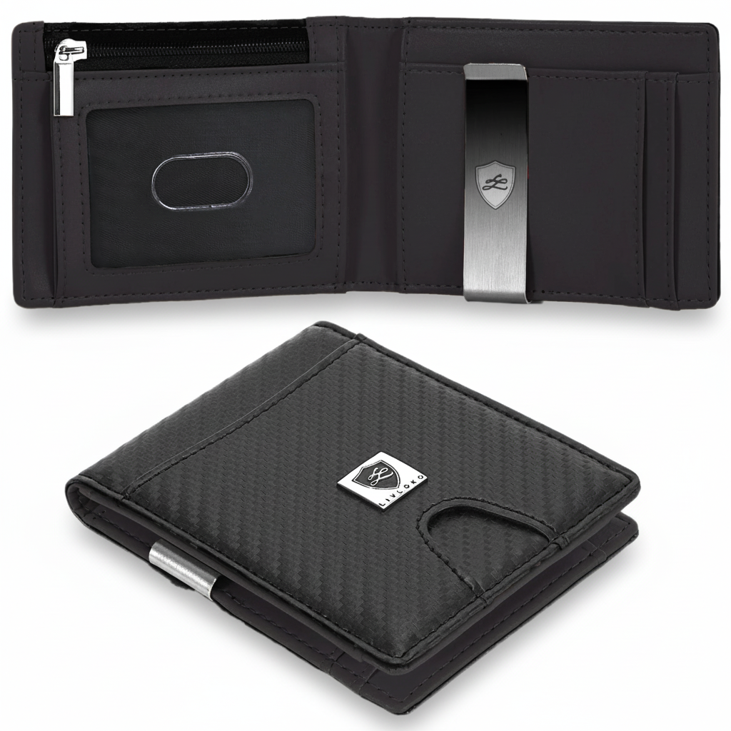 Small Billfold Money Clip Card Holder bifold RFID product image