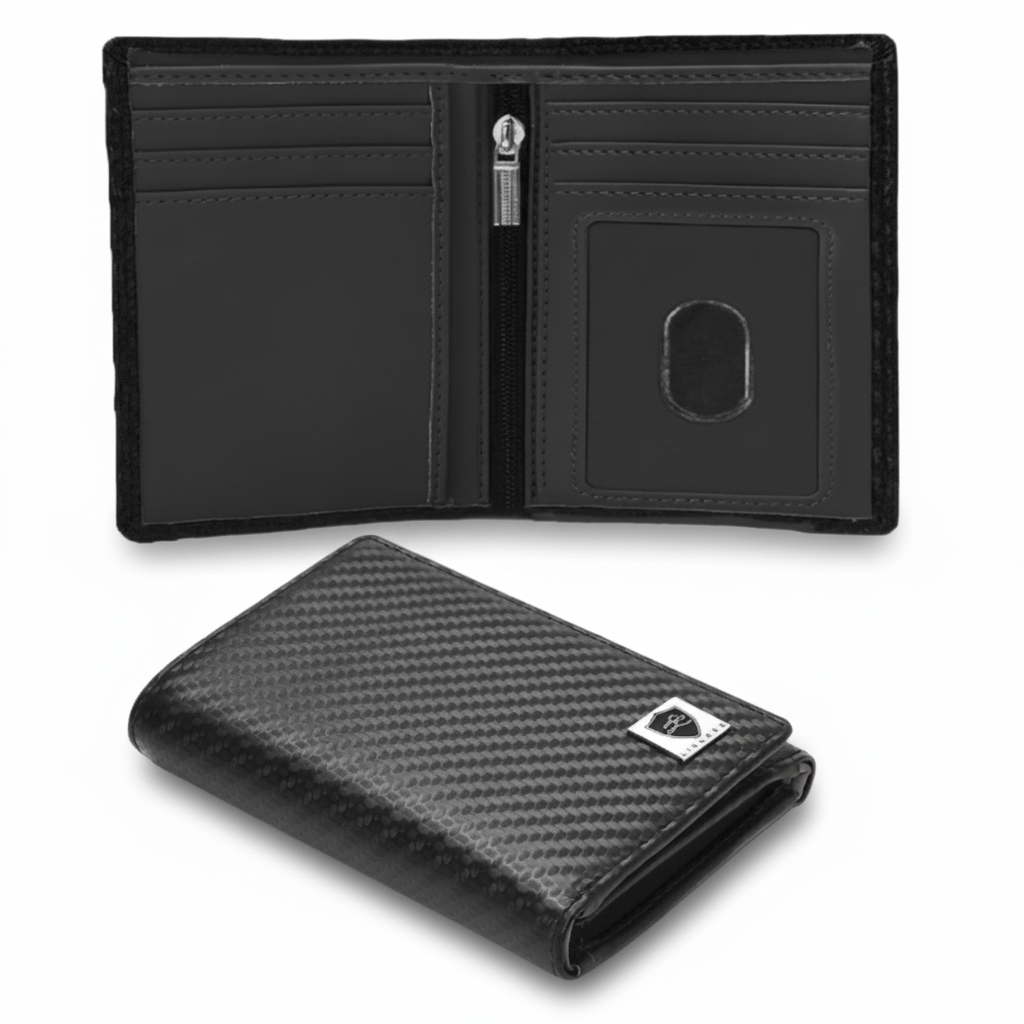 Men's Designer Black Bifold Wallet