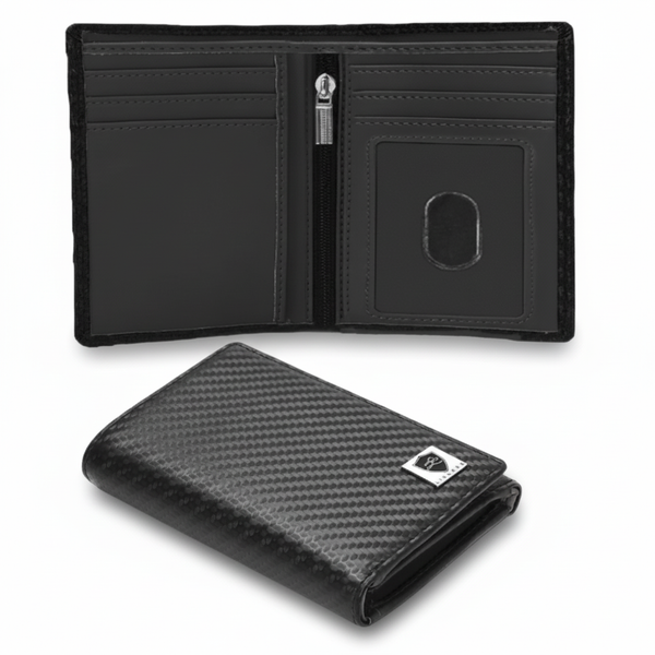 Men's Designer Black Bifold Wallet