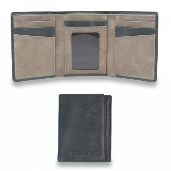 Vegan Trifold Card Holder Wallet