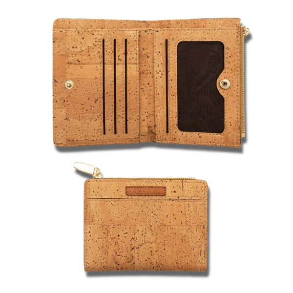 Cork Leather Coin Purse Wallet Natural