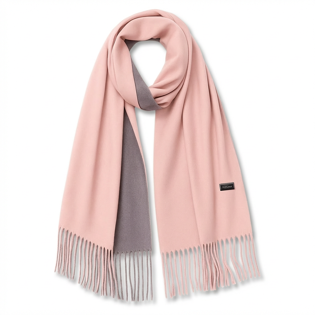Grey and Pink Pashmina Scarf product image