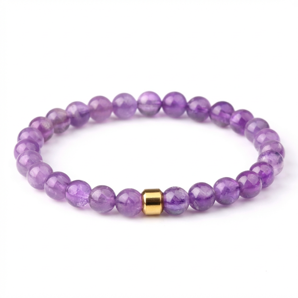 Amethyst Bracelet 18ct Gold Plated amethyst chakra product image